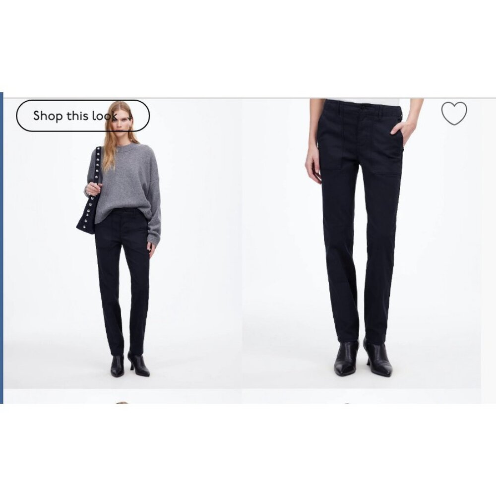 Madewell $128 The Slim Straight Utility Pant in Garment Dye Indigo Size 24 NV135
